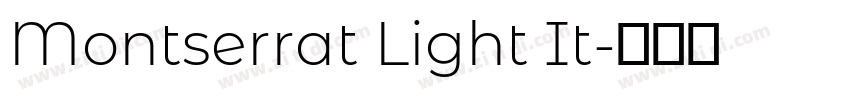 Montserrat Light It字体转换